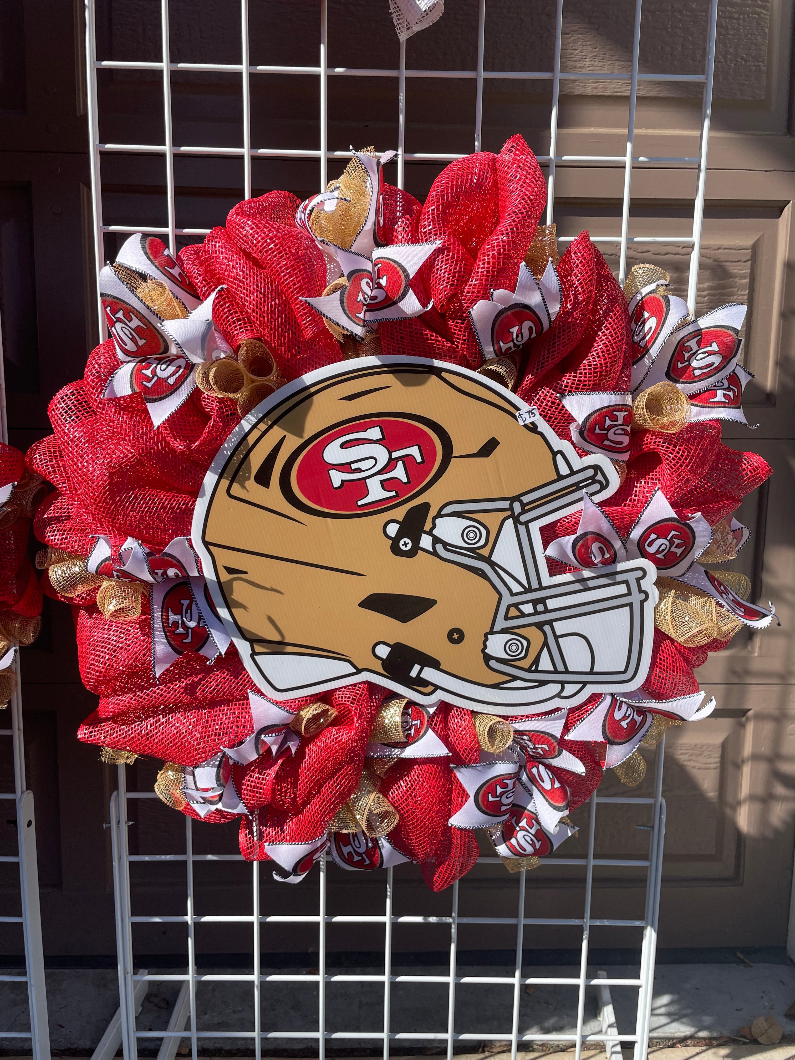 49ers large polymesh wreath