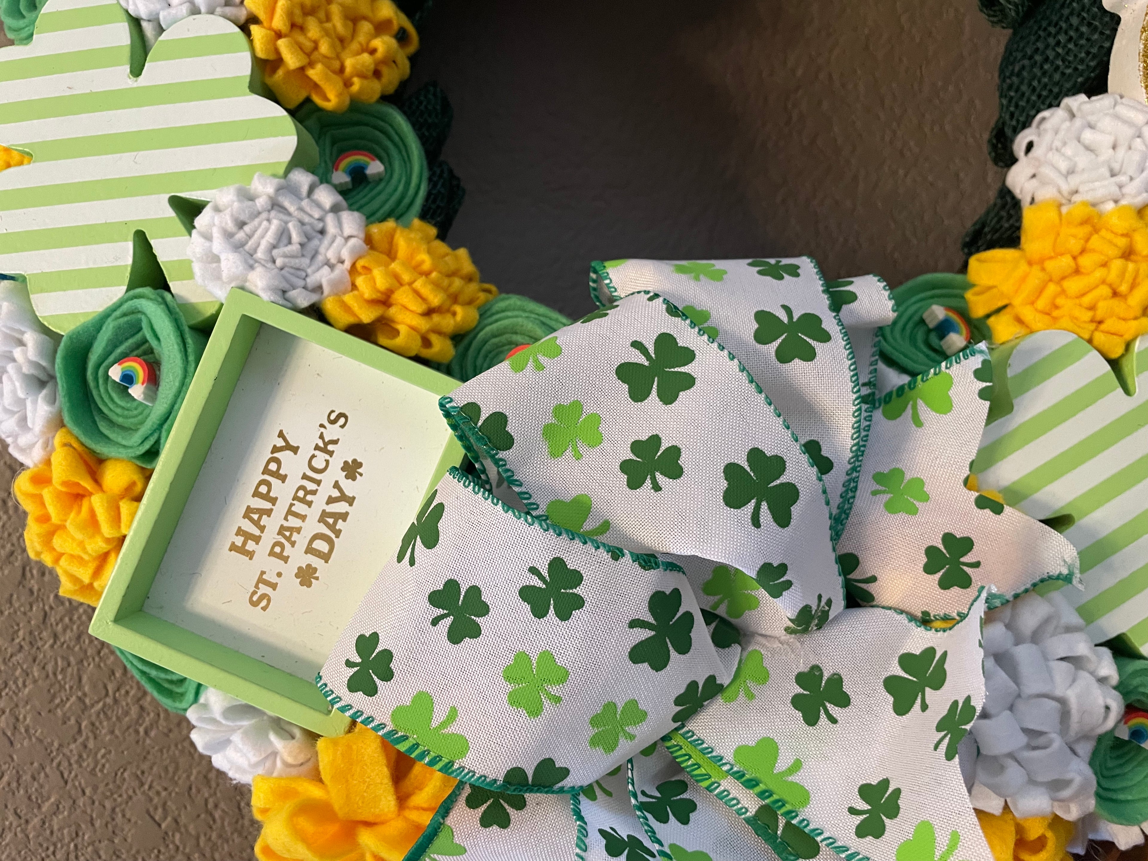 St. Patrick’s Day burlap wreath