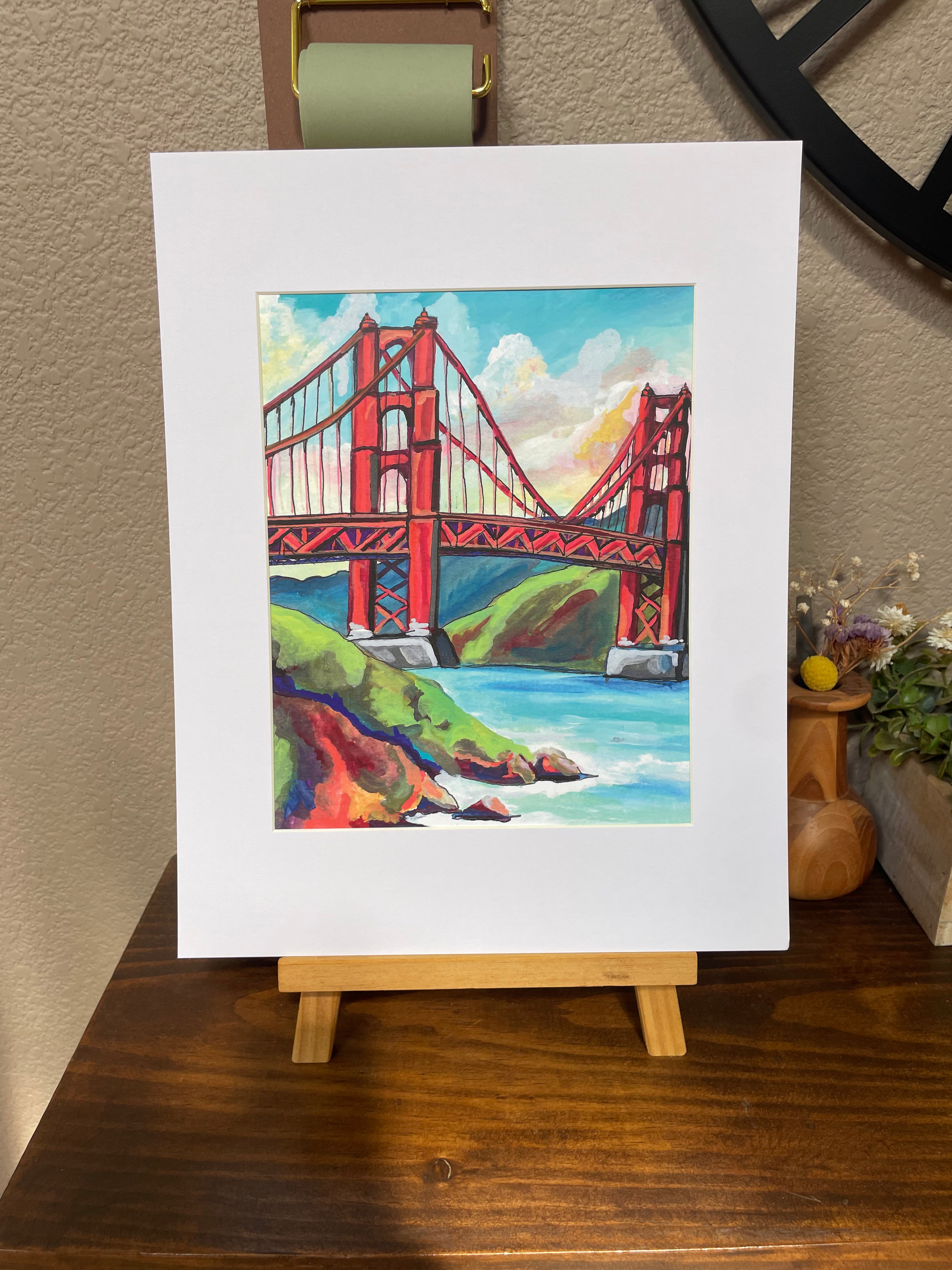 Art print with matte of original painting
