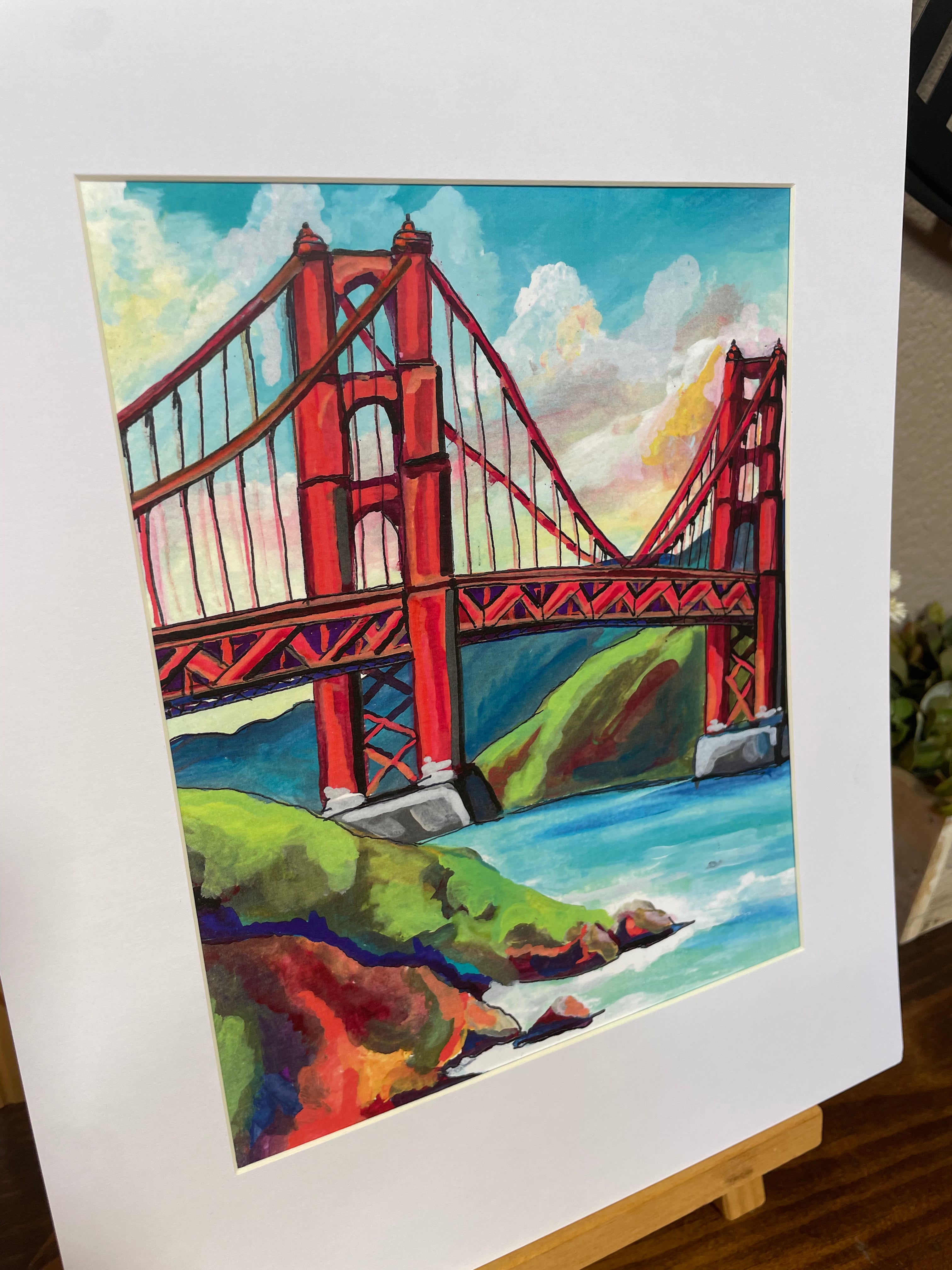 Art print with matte of original painting