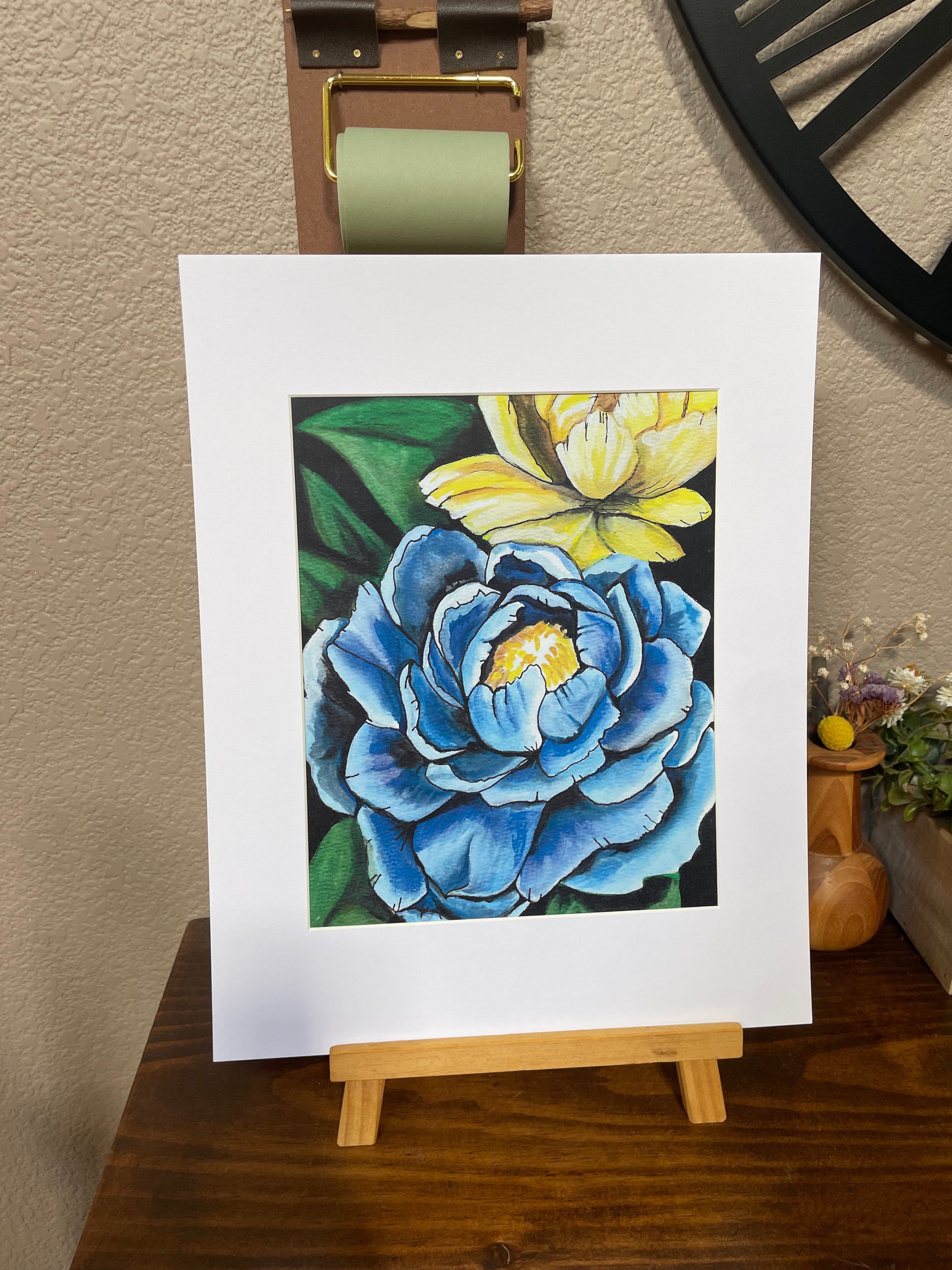 Art print with matte of original painting