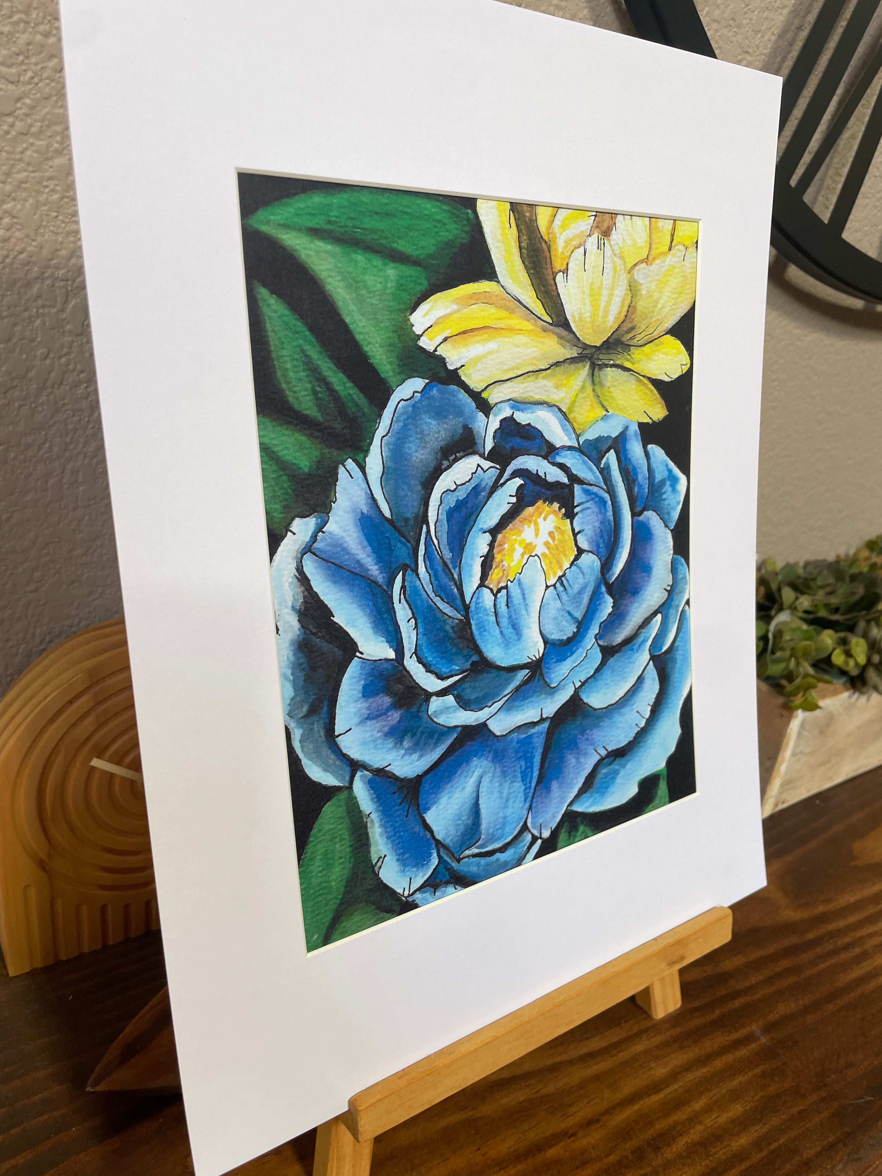 Art print with matte of original painting