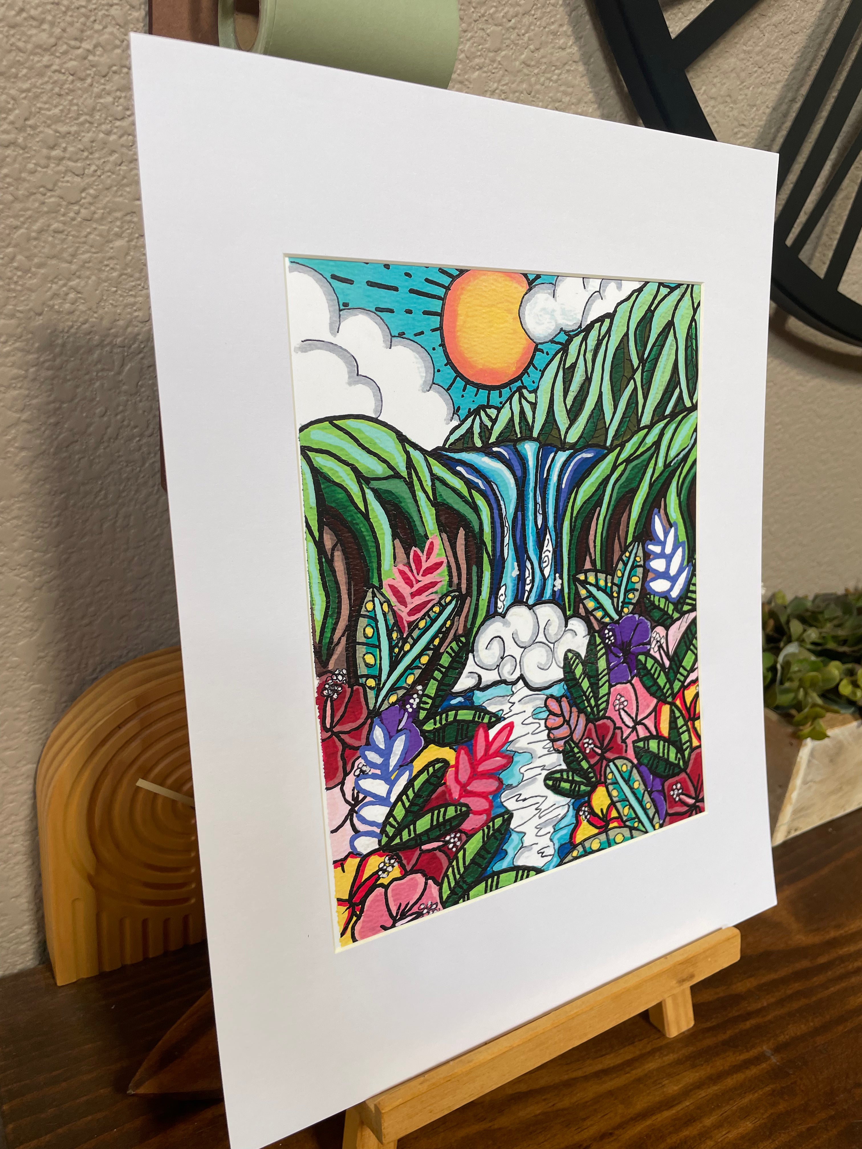 Art Print with matte of original painting