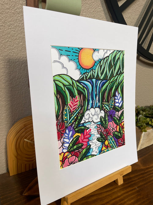 Art Print with matte of original painting