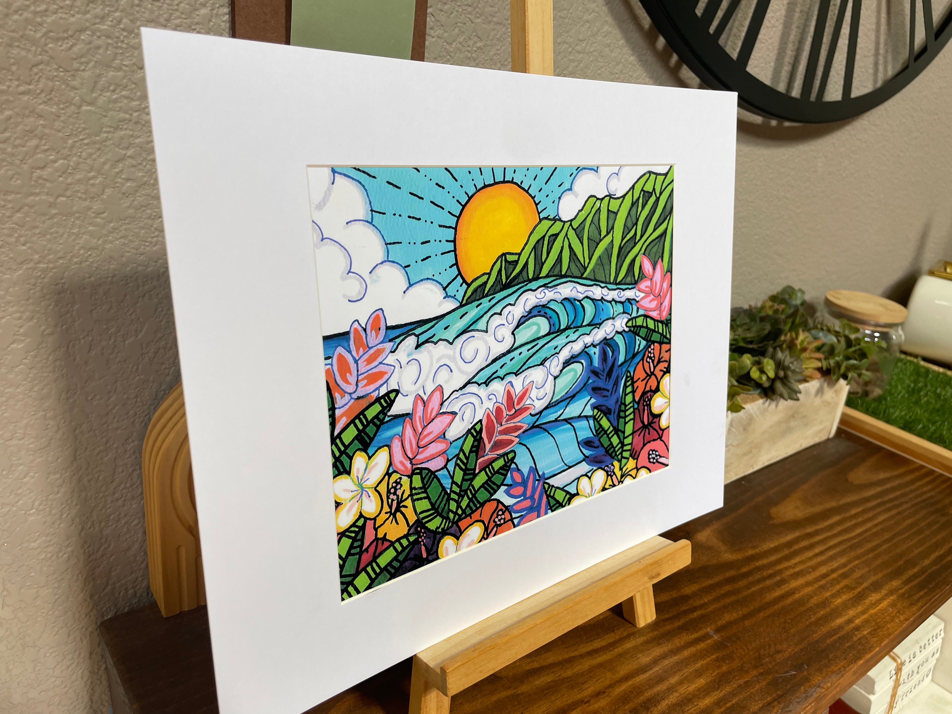 Art print with matte of original painting