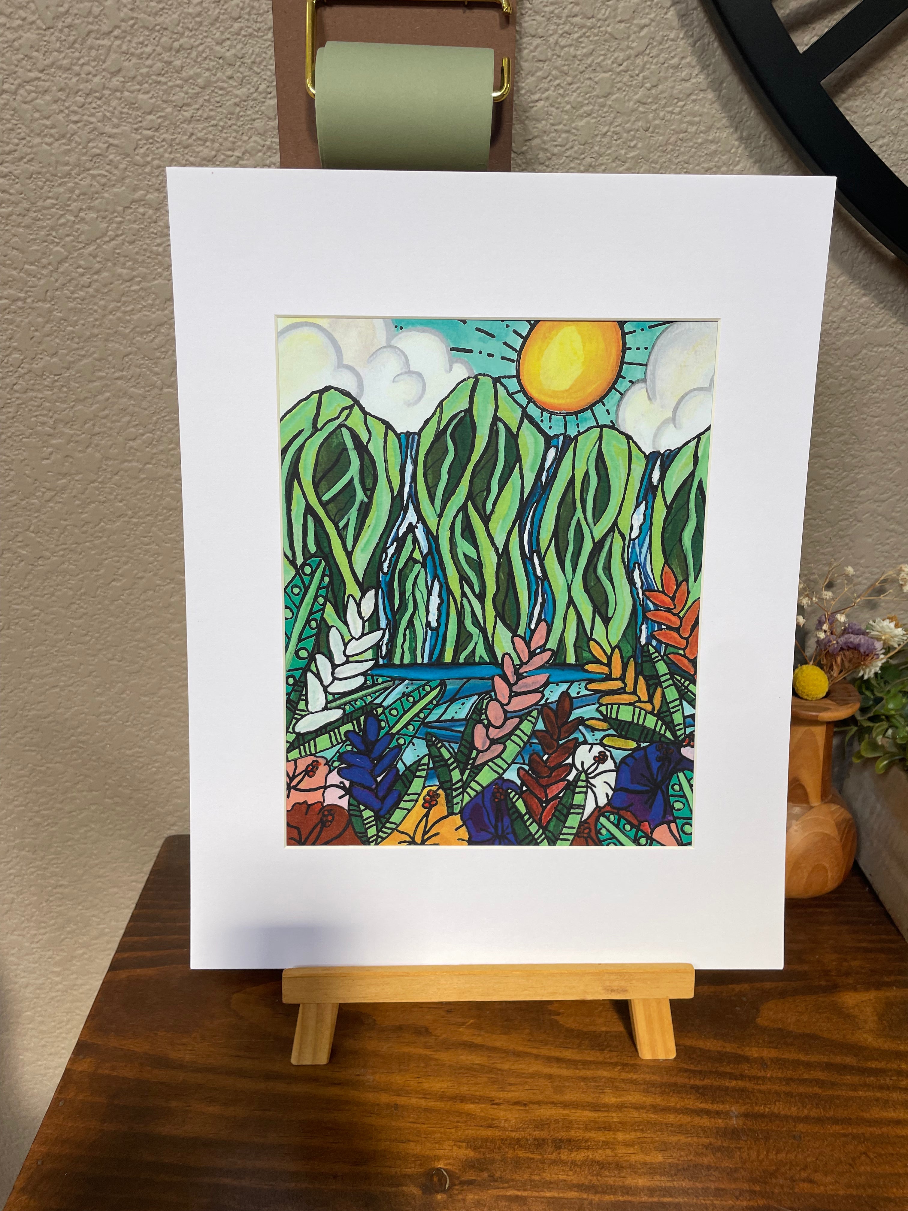 Art Print with matte of original painting