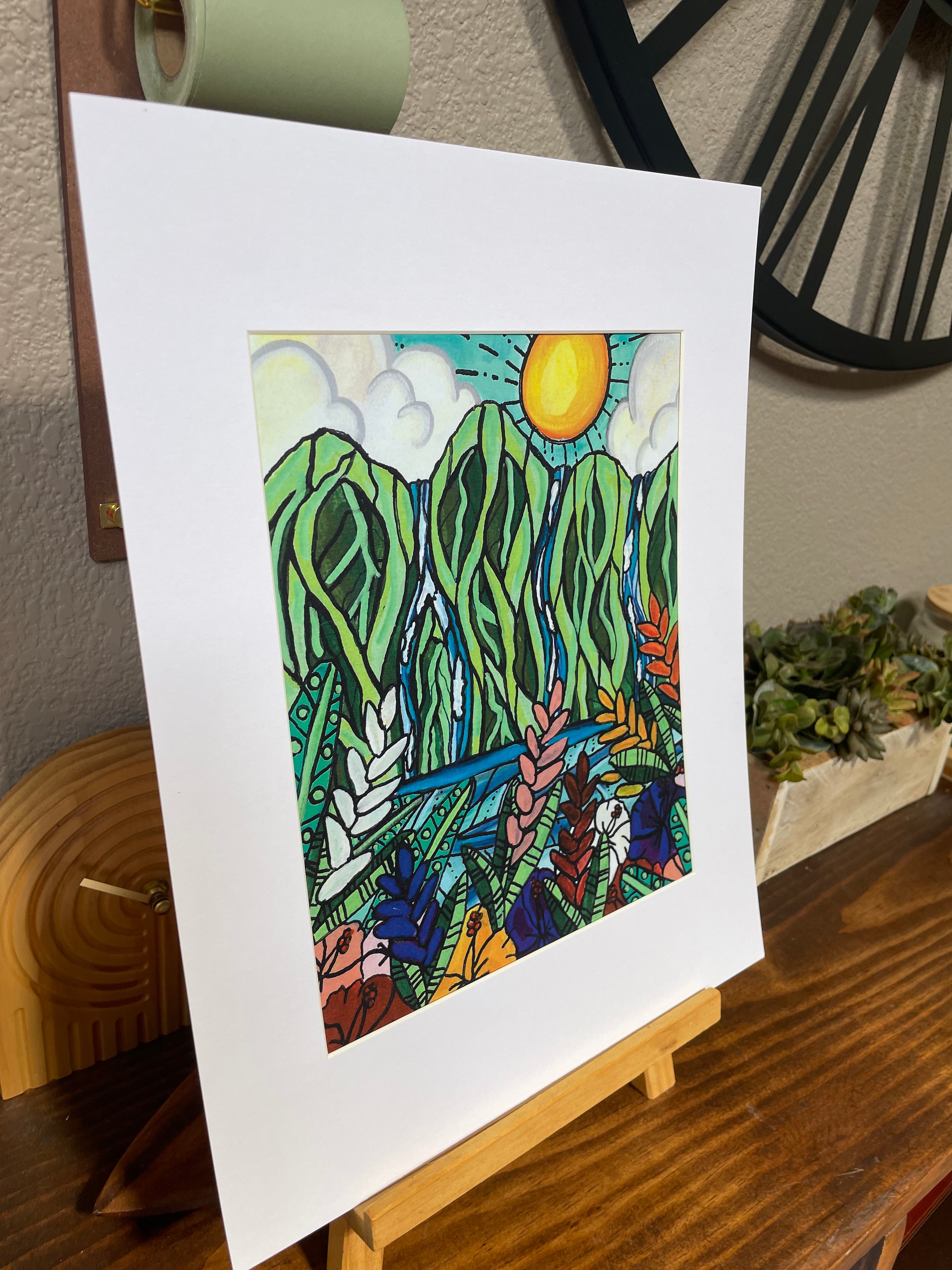 Art Print with matte of original painting